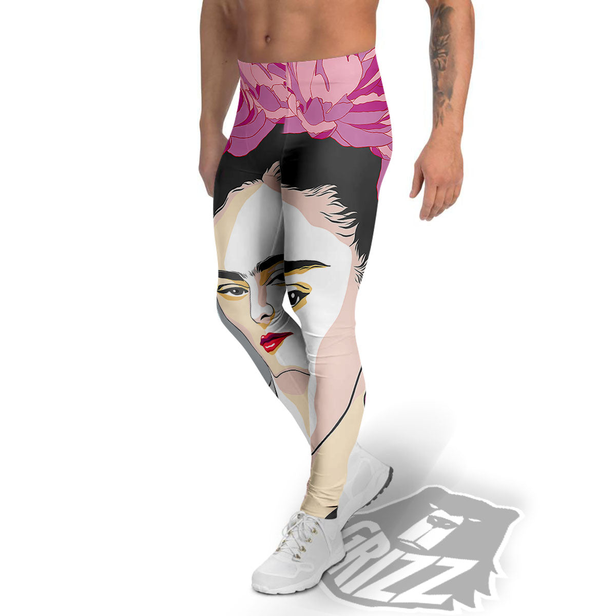 Carmen Frida Kahlo Magdalena Print Men's Leggings-grizzshop