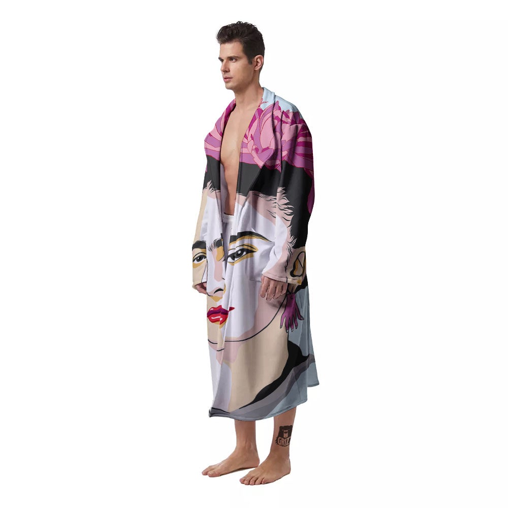 Carmen Frida Kahlo Magdalena Print Men's Robe-grizzshop