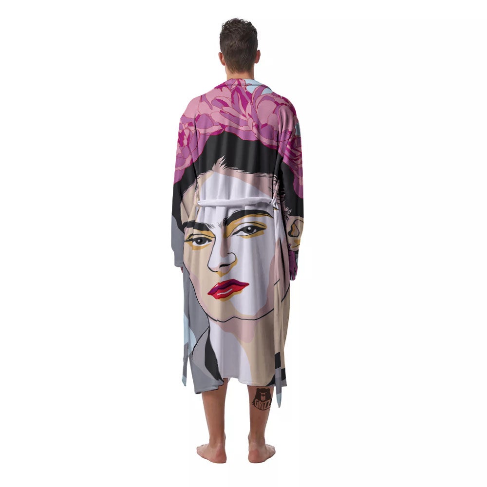 Carmen Frida Kahlo Magdalena Print Men's Robe-grizzshop