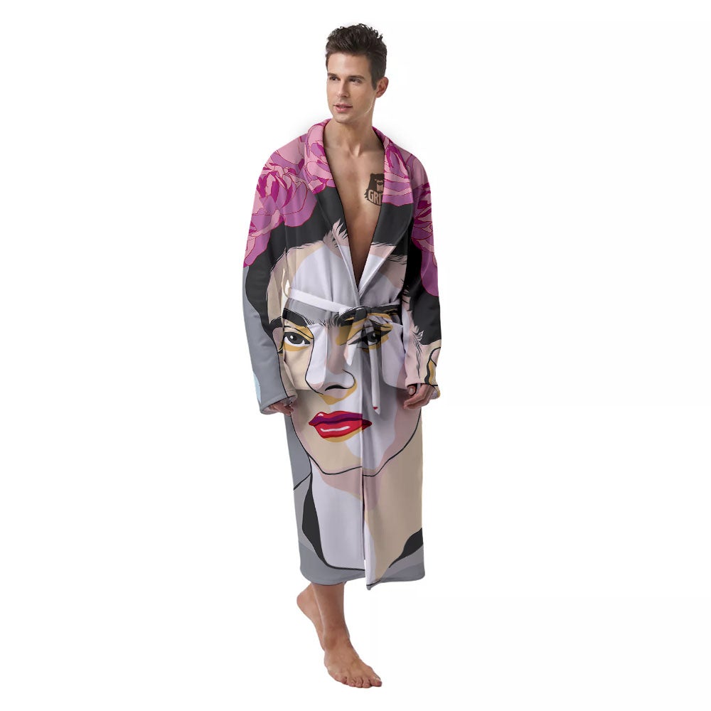 Carmen Frida Kahlo Magdalena Print Men's Robe-grizzshop