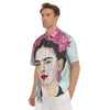 Carmen Frida Kahlo Magdalena Print Men's Short Sleeve Shirts-grizzshop