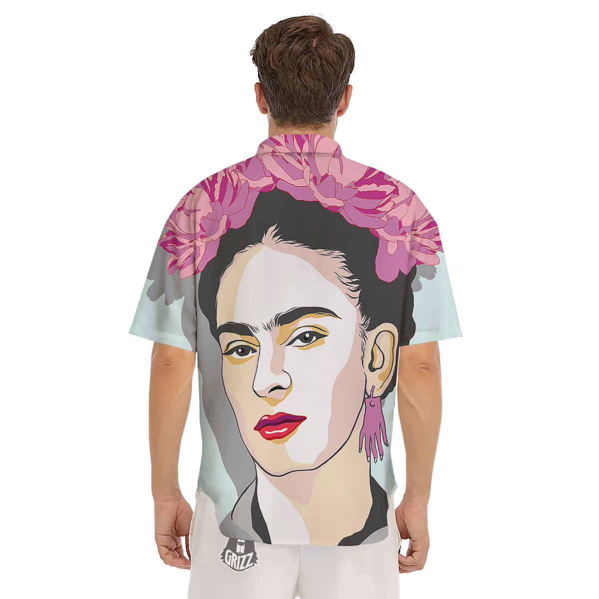 Carmen Frida Kahlo Magdalena Print Men's Short Sleeve Shirts-grizzshop