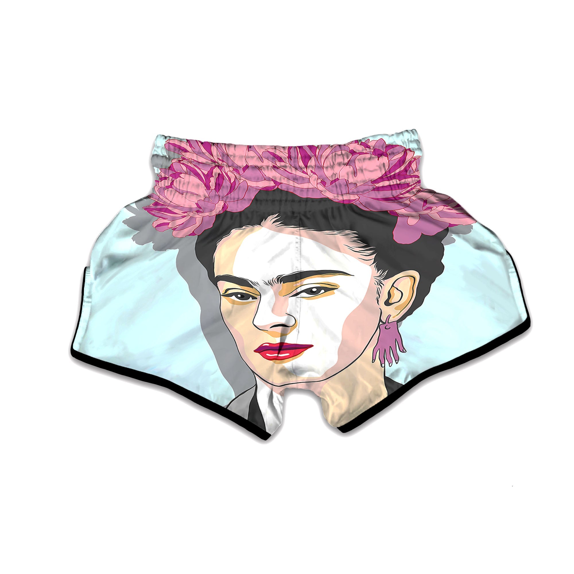 Carmen Frida Kahlo Magdalena Print Muay Thai Boxing Shorts-grizzshop