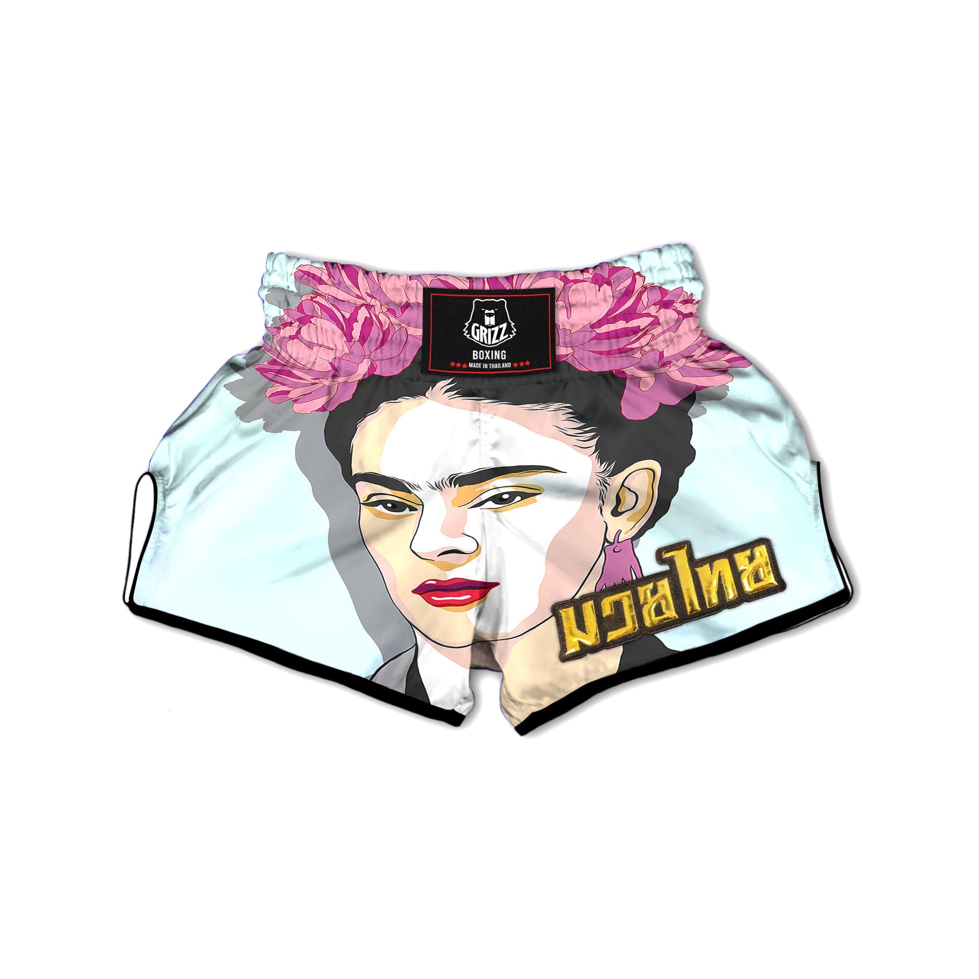 Carmen Frida Kahlo Magdalena Print Muay Thai Boxing Shorts-grizzshop