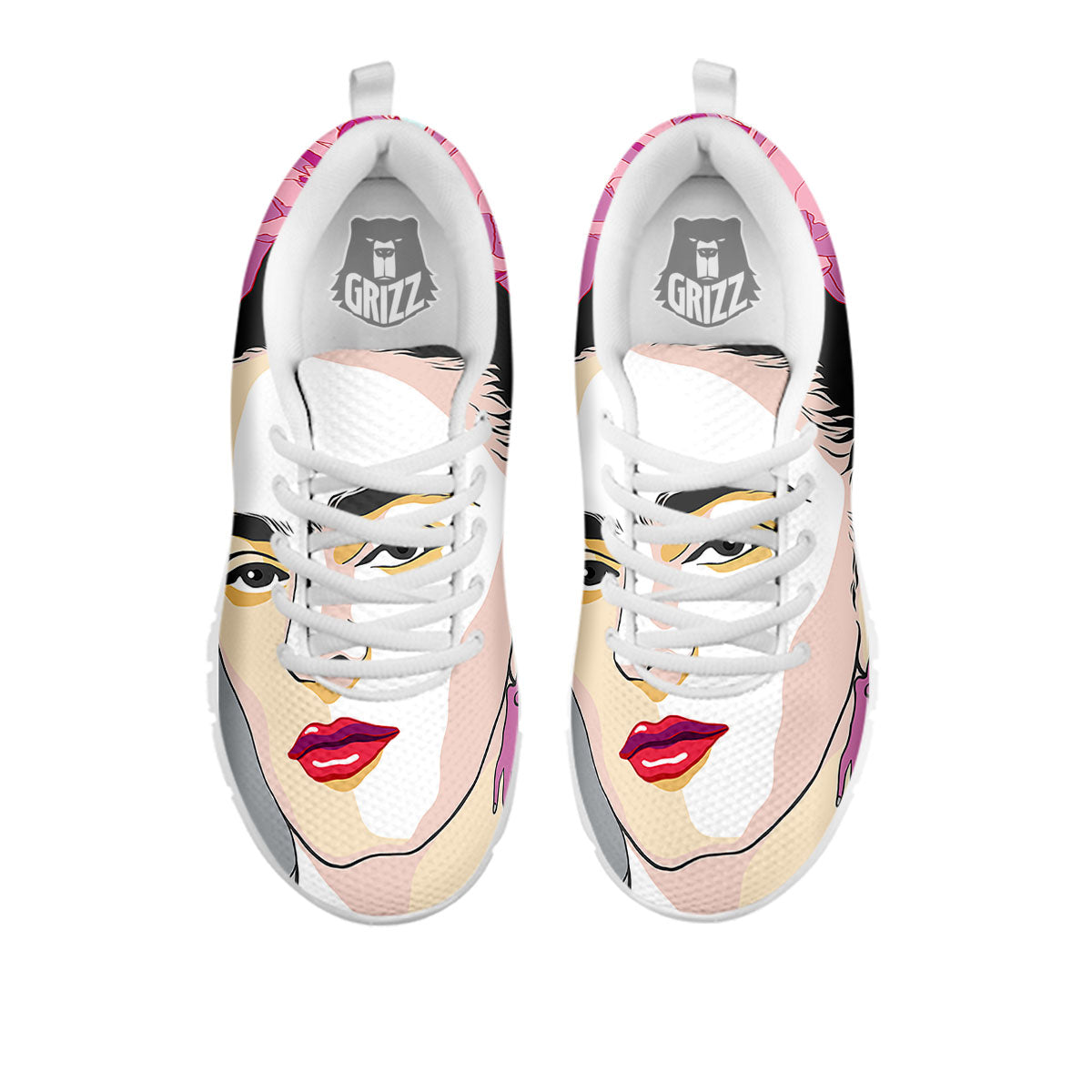 Carmen Frida Kahlo Magdalena Print White Sneaker-grizzshop