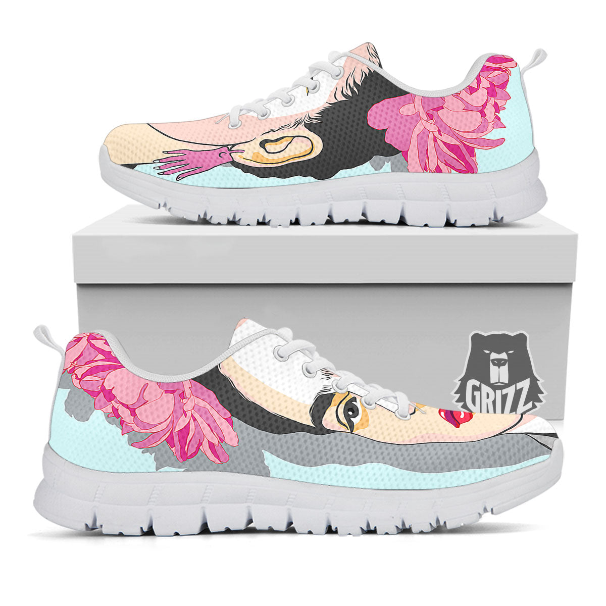 Carmen Frida Kahlo Magdalena Print White Sneaker-grizzshop