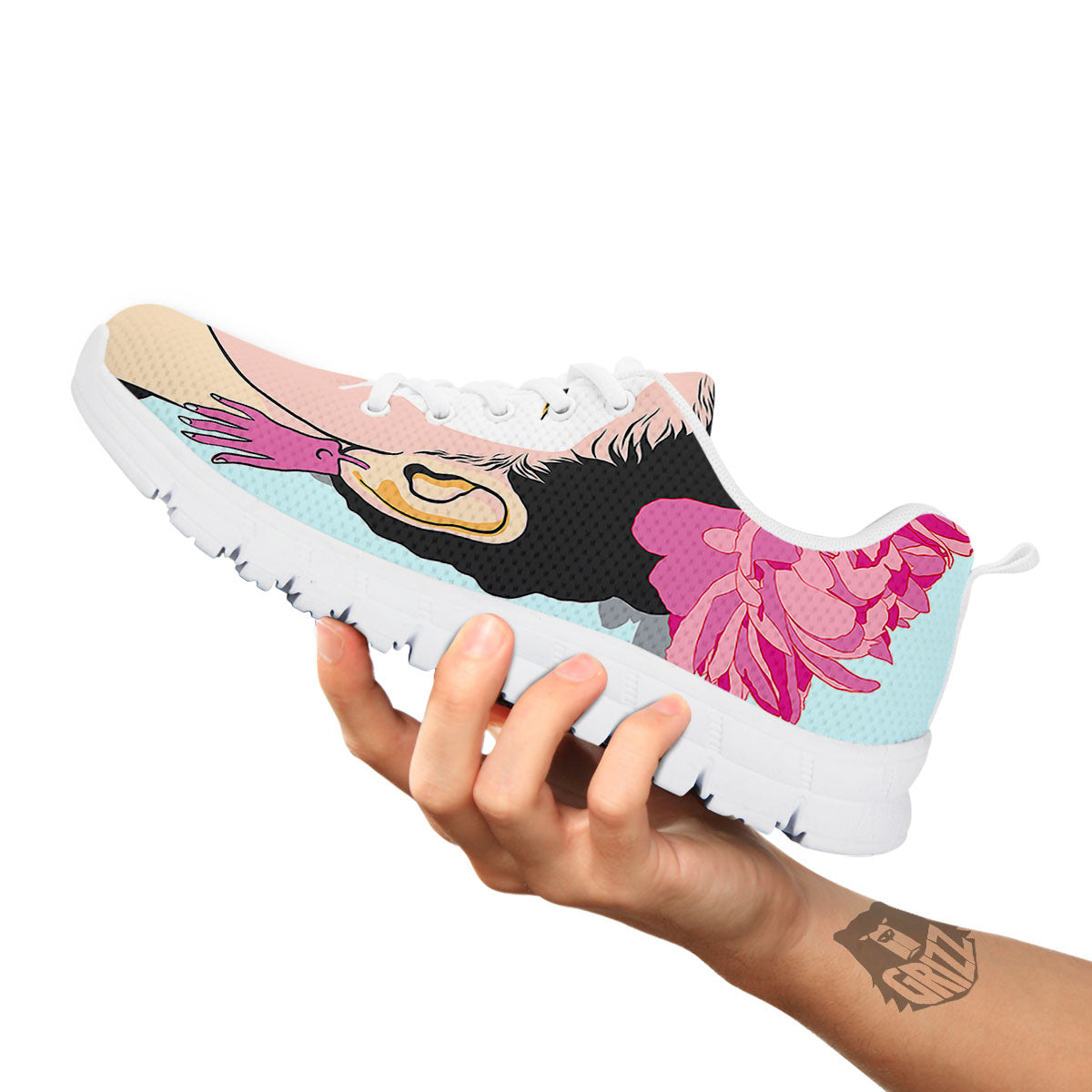 Carmen Frida Kahlo Magdalena Print White Sneaker-grizzshop