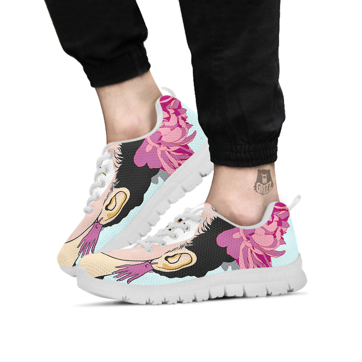 Carmen Frida Kahlo Magdalena Print White Sneaker-grizzshop