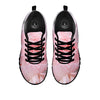 Carnation Flower Pink Print Black Sneaker-grizzshop