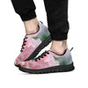 Carnation Flower Pink Print Black Sneaker-grizzshop