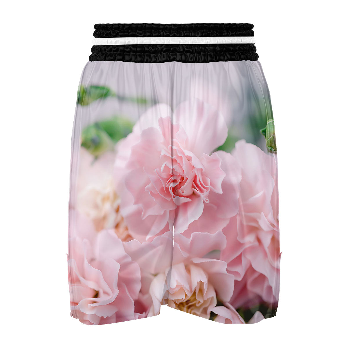 Carnation Flower Pink Print Boxing Shorts-grizzshop