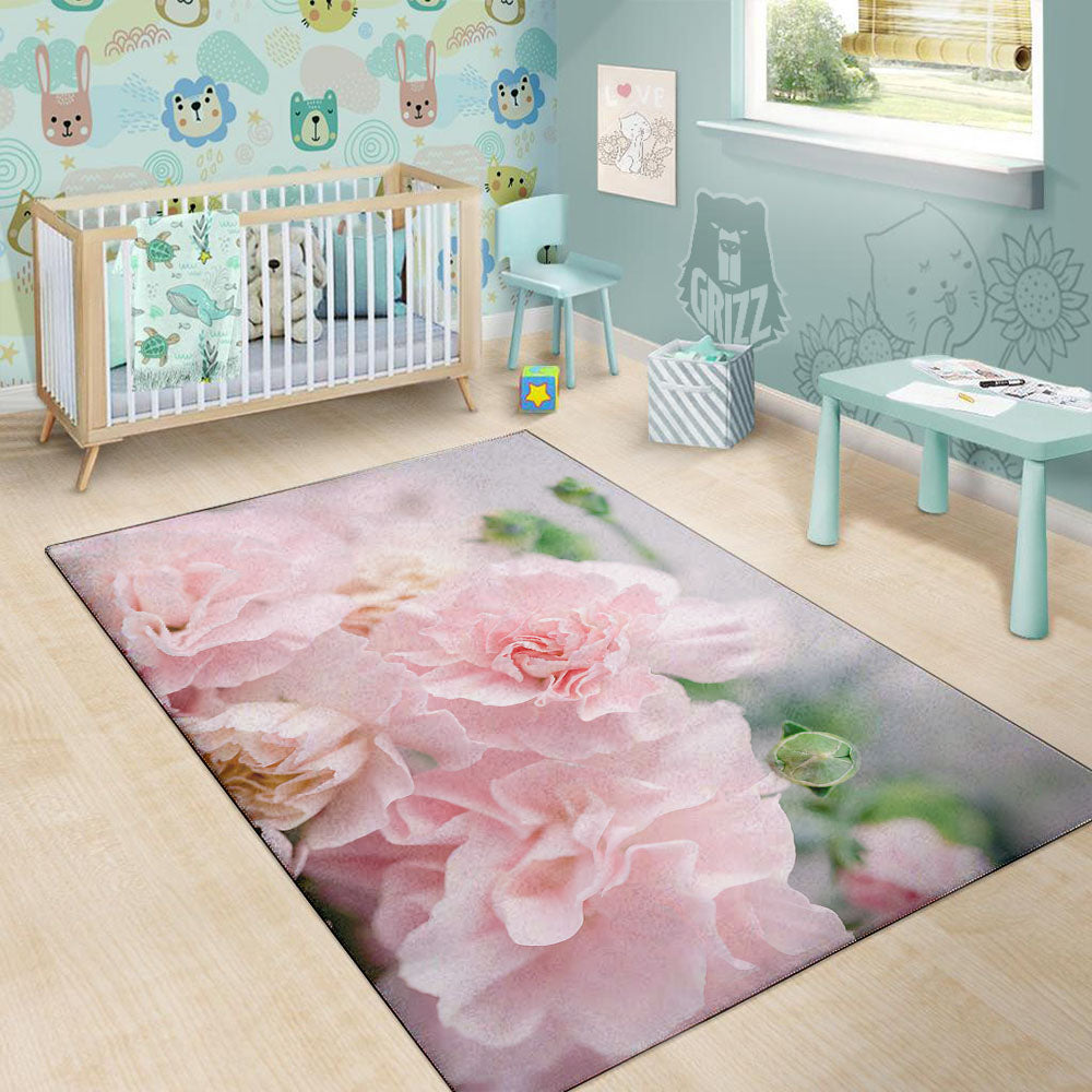 Carnation Flower Pink Print Floor Mat-grizzshop
