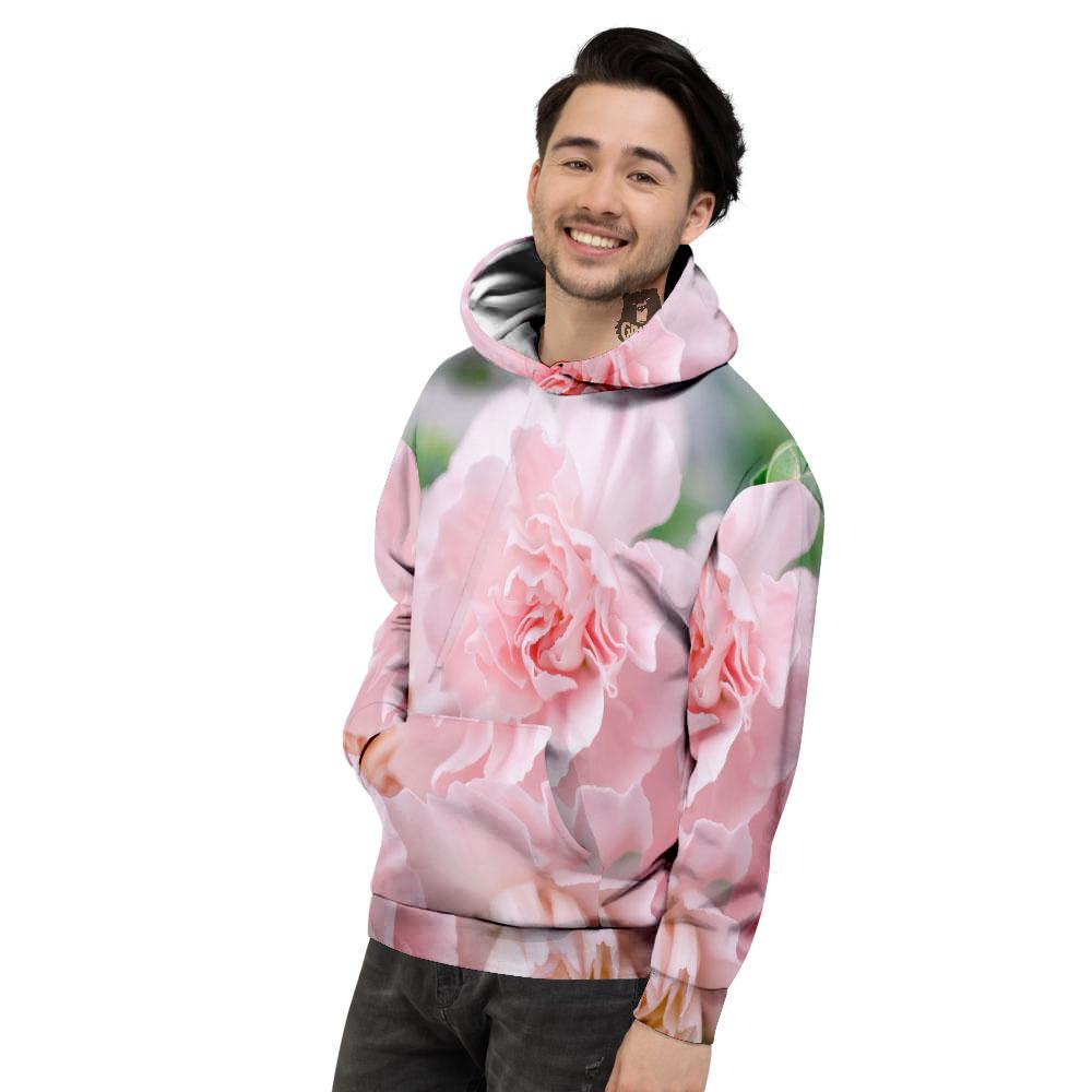 Carnation Flower Pink Print Men's Hoodie-grizzshop