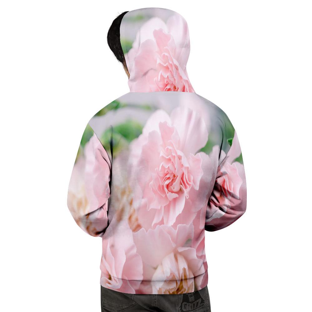 Carnation Flower Pink Print Men's Hoodie-grizzshop
