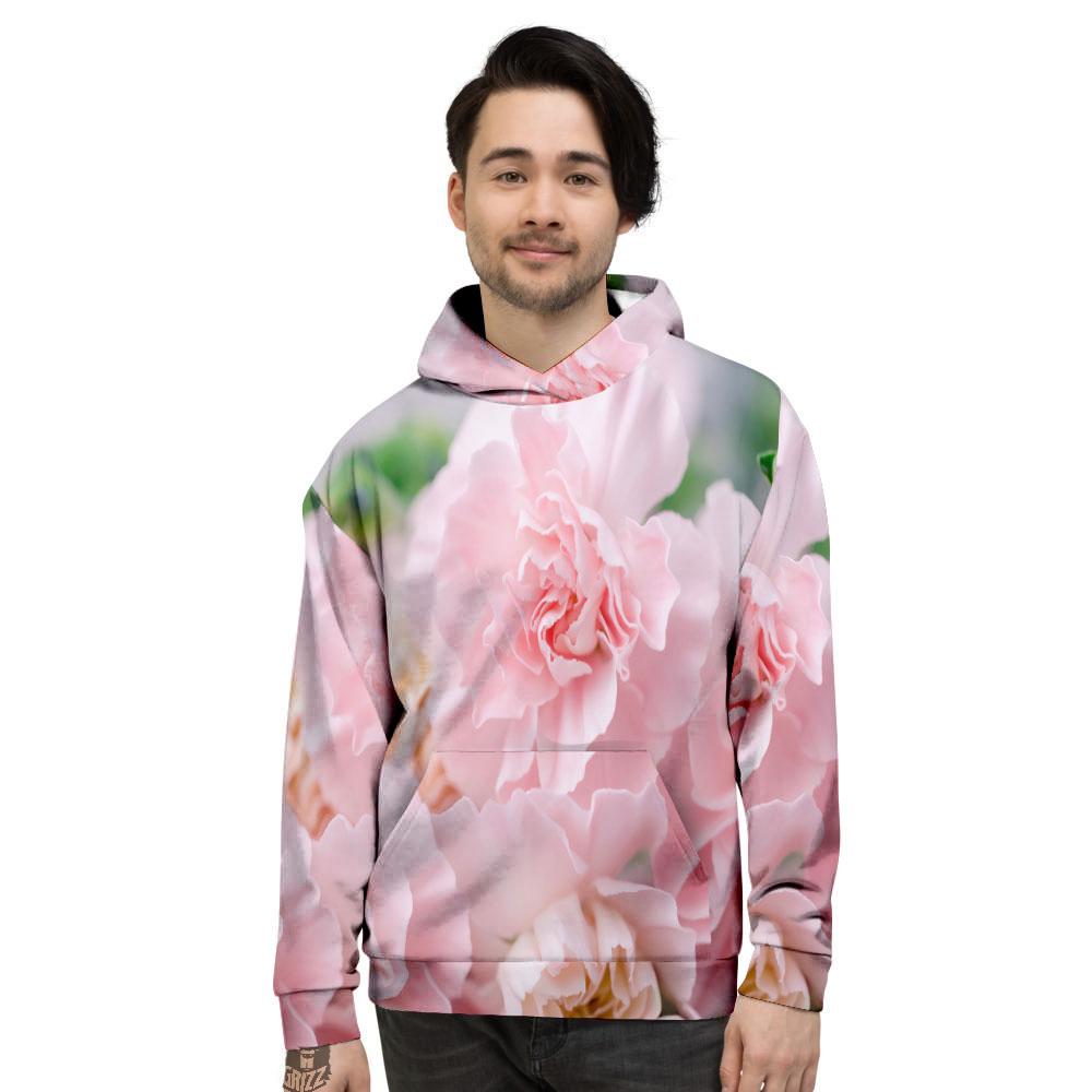 Carnation Flower Pink Print Men's Hoodie-grizzshop