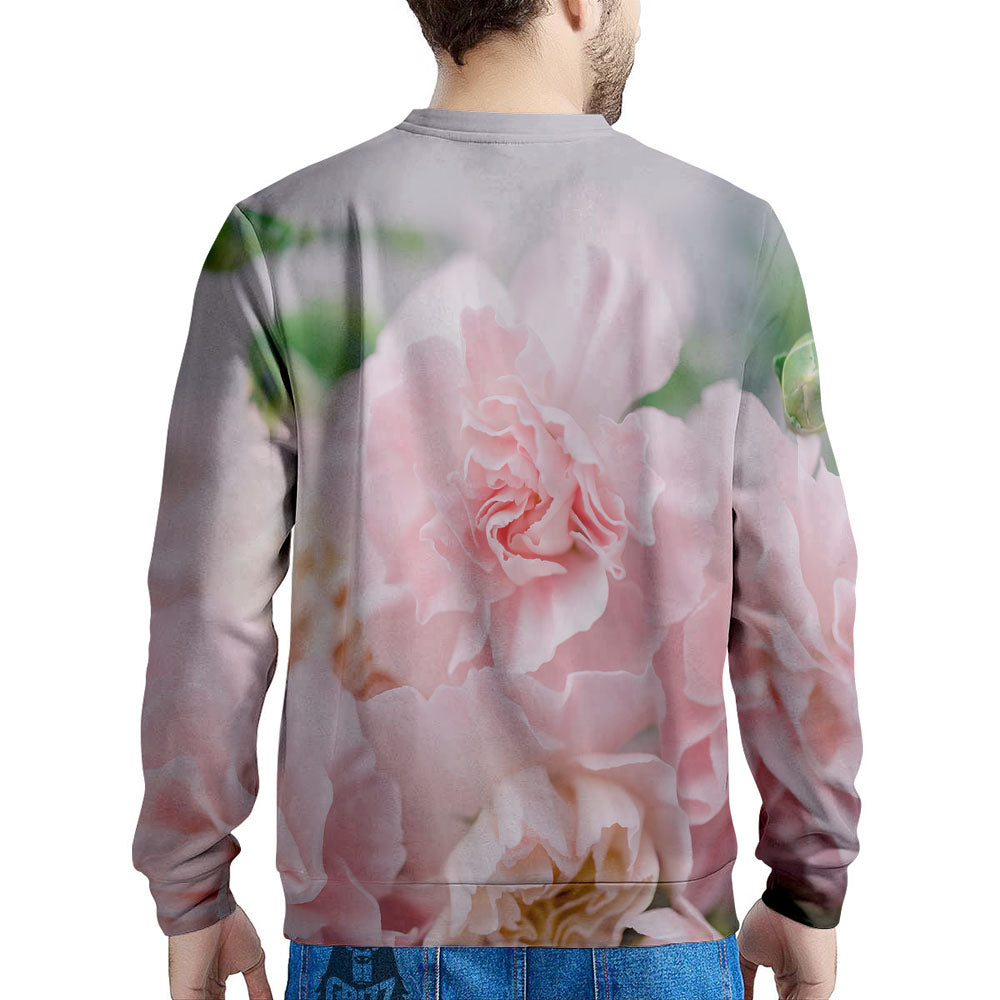 Carnation Flower Pink Print Men's Sweatshirt-grizzshop