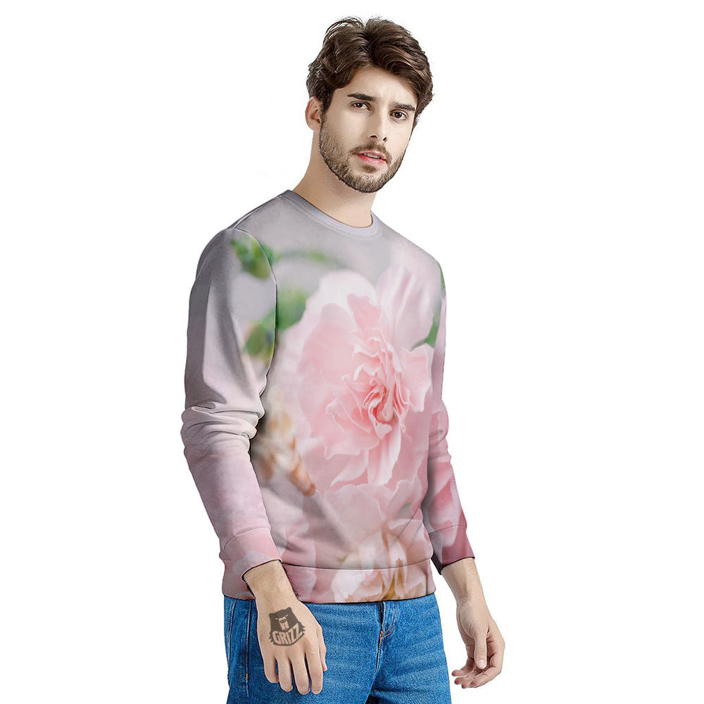 Carnation Flower Pink Print Men's Sweatshirt-grizzshop
