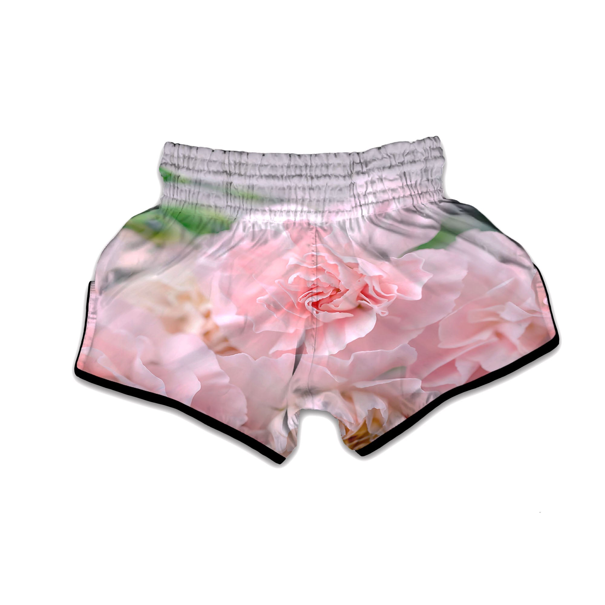 Carnation Flower Pink Print Muay Thai Boxing Shorts-grizzshop