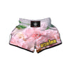 Carnation Flower Pink Print Muay Thai Boxing Shorts-grizzshop