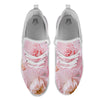 Carnation Flower Pink Print White Athletic Shoes-grizzshop