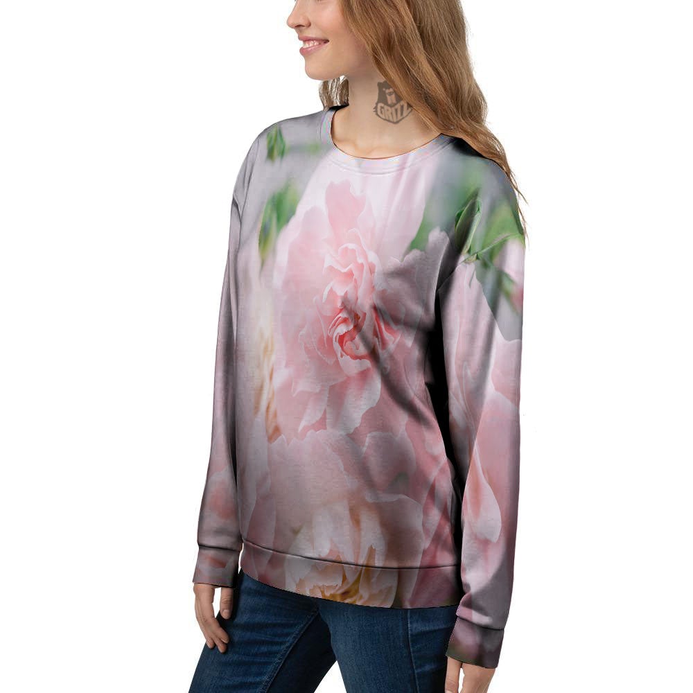 Carnation Flower Pink Print Women's Sweatshirt-grizzshop