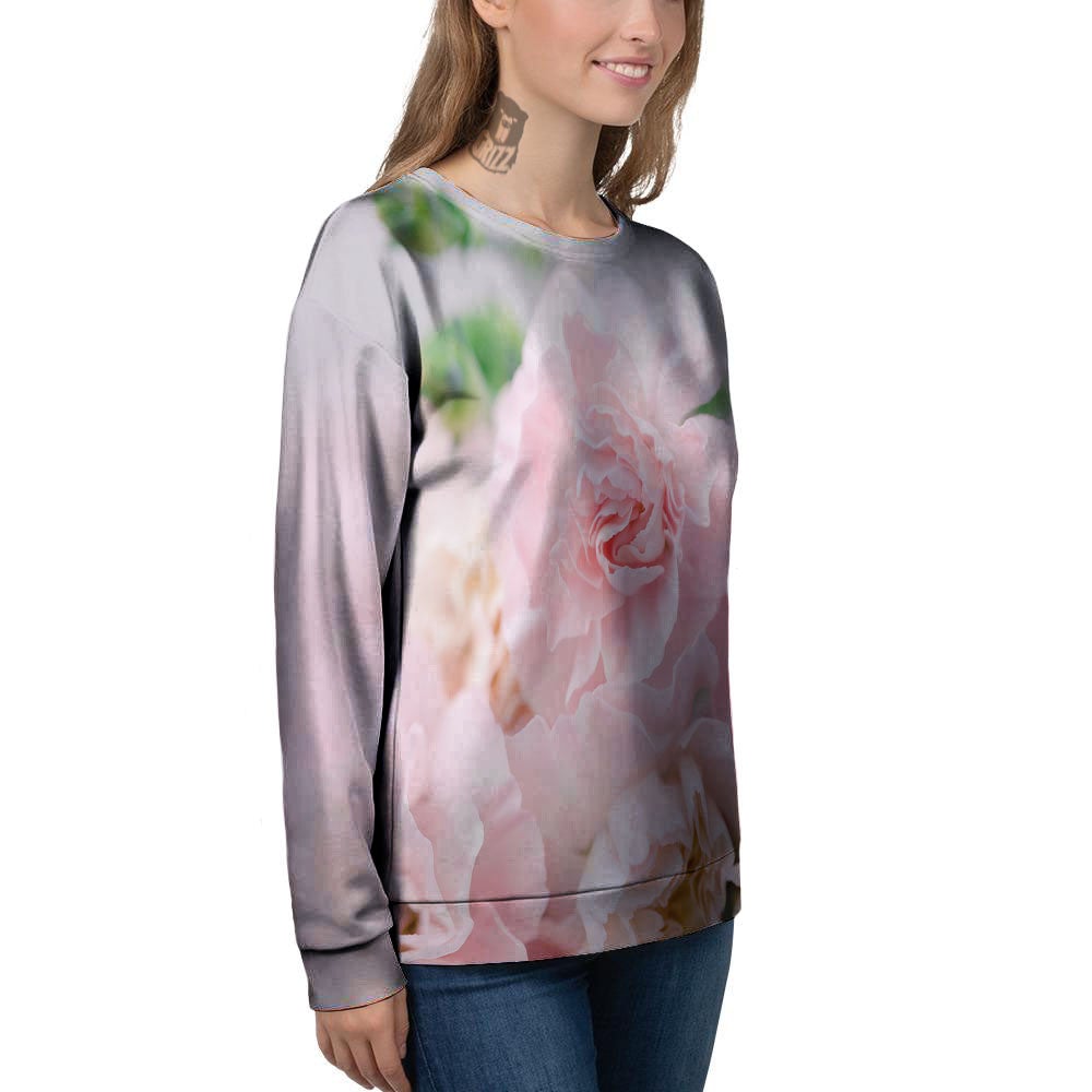 Carnation Flower Pink Print Women's Sweatshirt-grizzshop