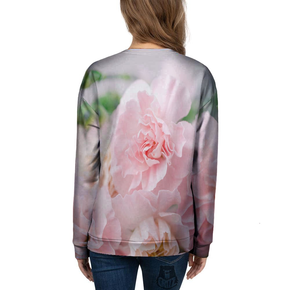 Carnation Flower Pink Print Women's Sweatshirt-grizzshop