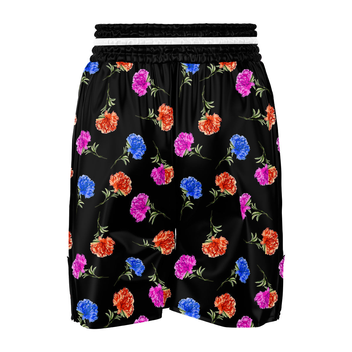 Carnation Watercolor Print Pattern Boxing Shorts-grizzshop