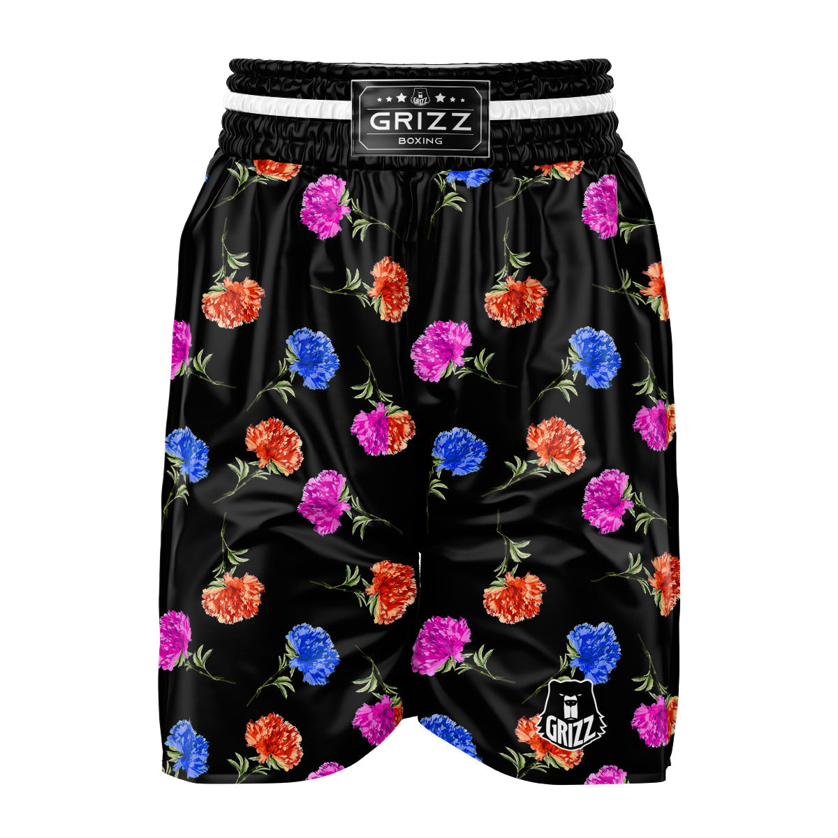 Carnation Watercolor Print Pattern Boxing Shorts-grizzshop
