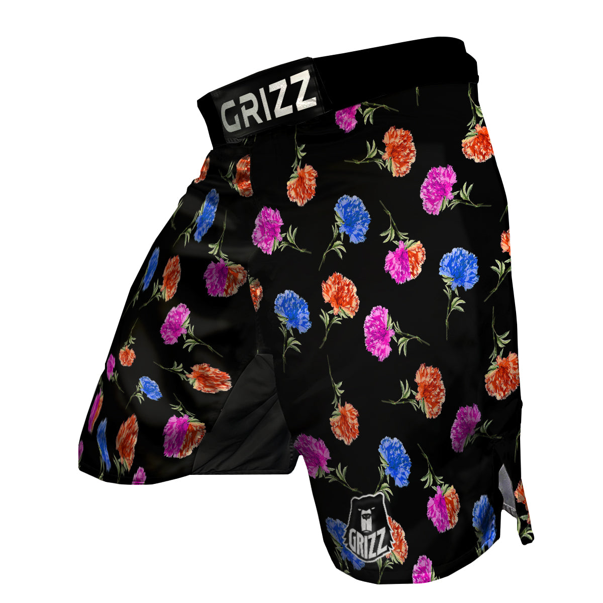 Carnation Watercolor Print Pattern MMA Shorts-grizzshop