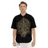 Carp Koi Fish Gold Print Men's Short Sleeve Shirts-grizzshop