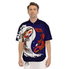 Carp Koi Fish Yin And Yang Print Men's Short Sleeve Shirts-grizzshop