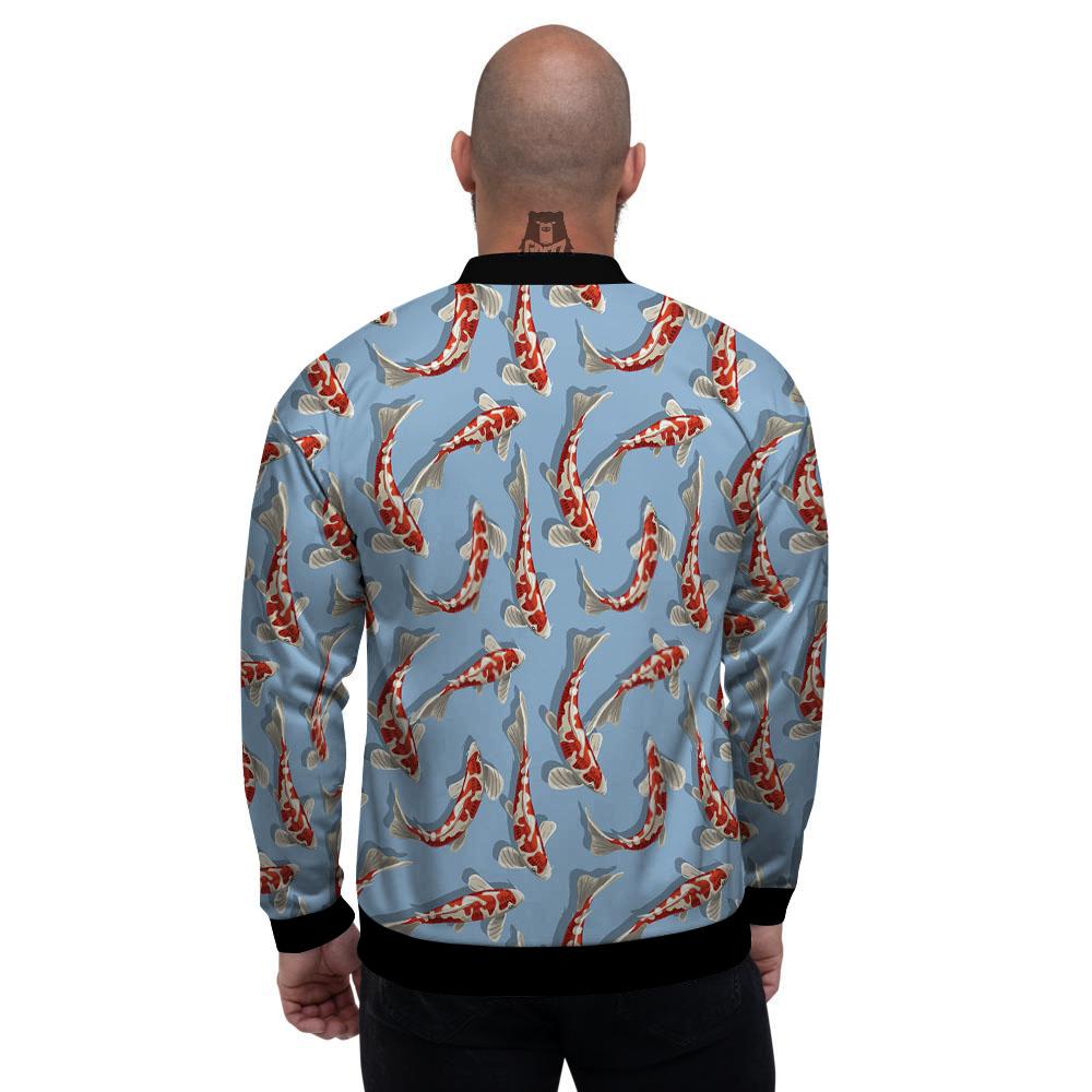Carp Koi Print Pattern Men's Bomber Jacket-grizzshop