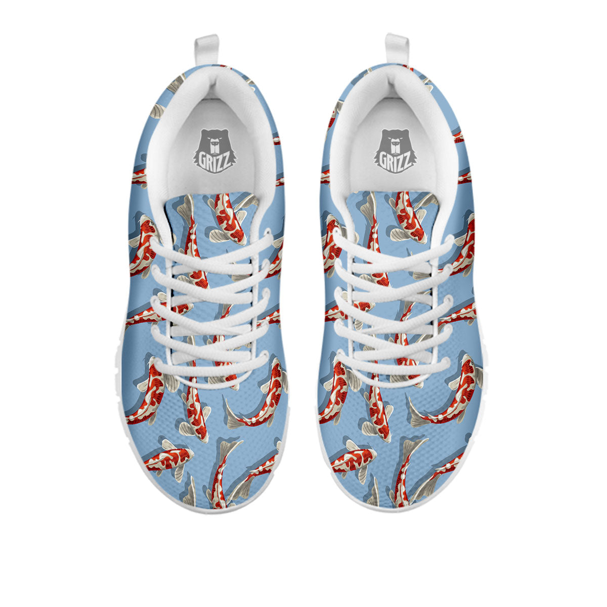 Carp Koi Print Pattern White Sneaker-grizzshop