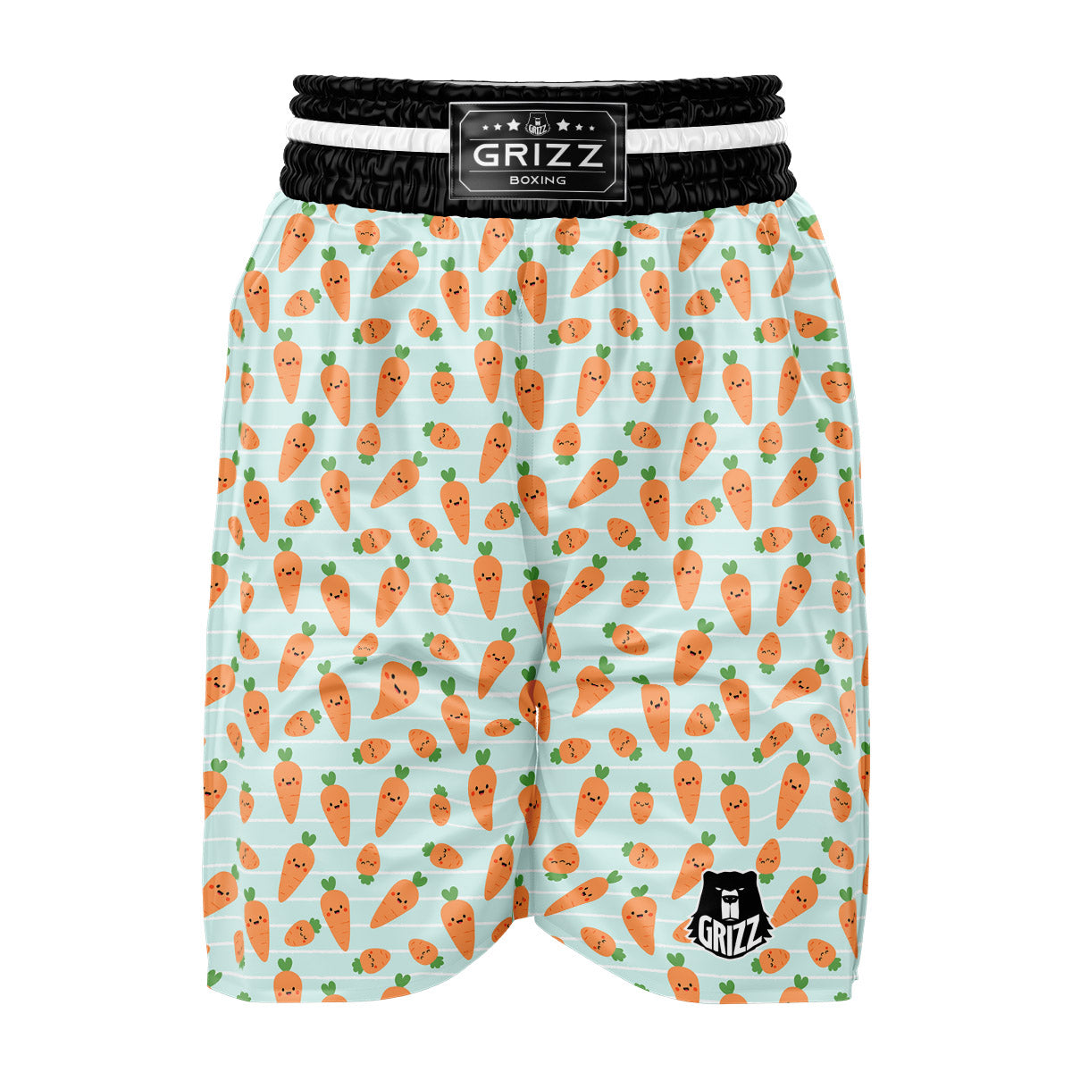 Carrot Cute Print Pattern Boxing Shorts-grizzshop