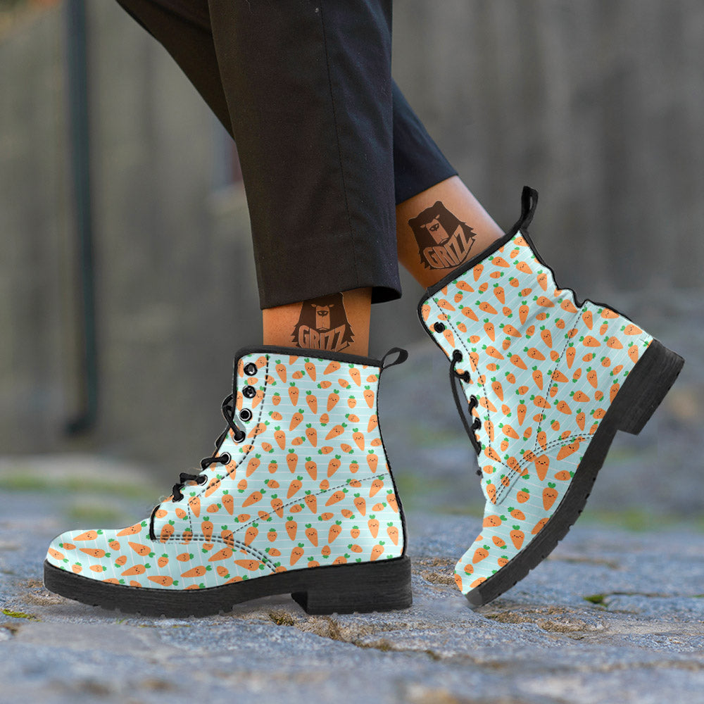 Carrot Cute Print Pattern Leather Boots-grizzshop