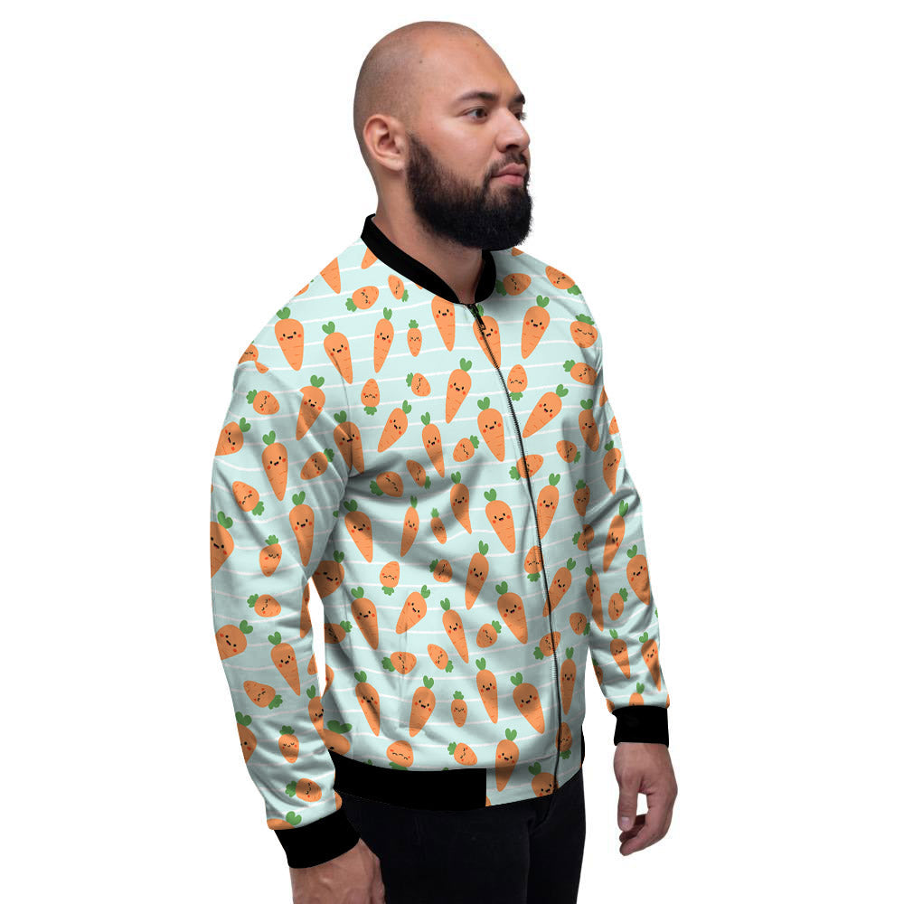 Carrot Cute Print Pattern Men's Bomber Jacket-grizzshop