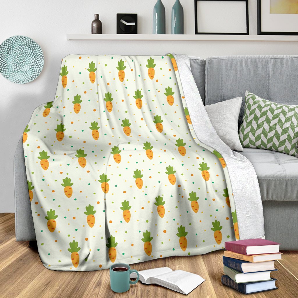Carrot Dot Pattern Print Blanket-grizzshop