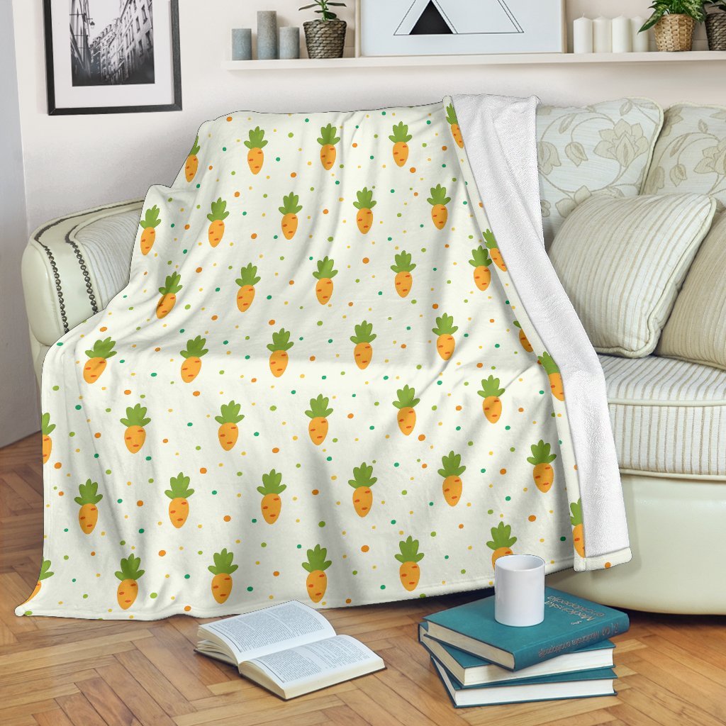Carrot Dot Pattern Print Blanket-grizzshop