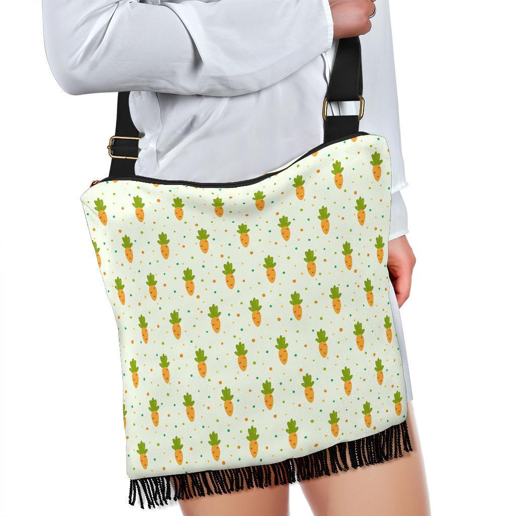 Carrot Dot Pattern Print Crossbody Bags-grizzshop