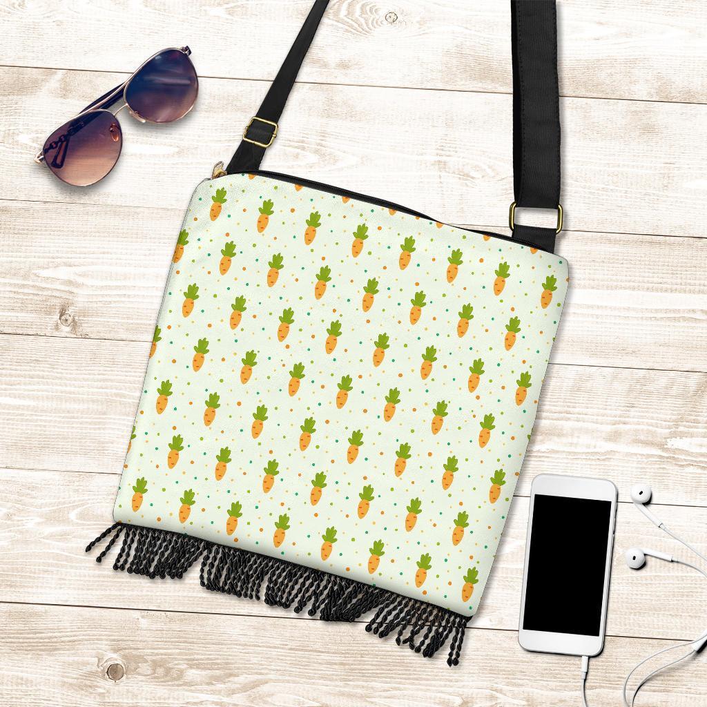 Carrot Dot Pattern Print Crossbody Bags-grizzshop