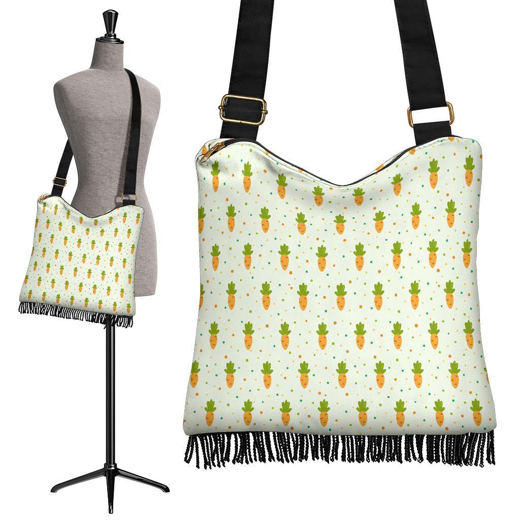 Carrot Dot Pattern Print Crossbody Bags-grizzshop