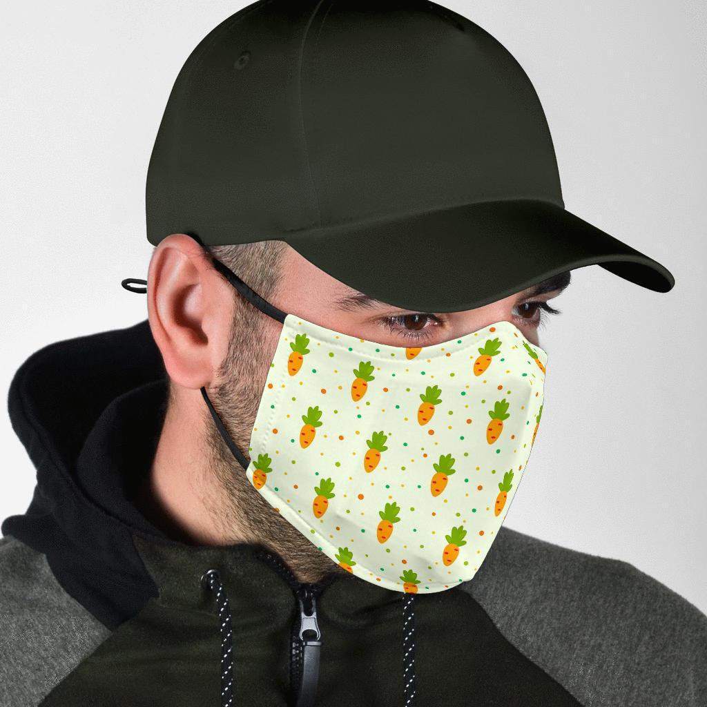 Carrot Dot Pattern Print Face Mask-grizzshop