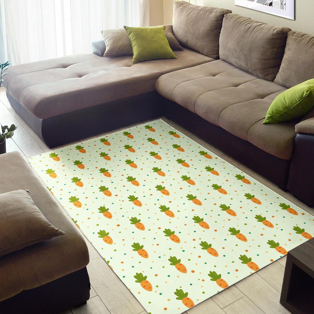 Carrot Dot Pattern Print Floor Mat-grizzshop