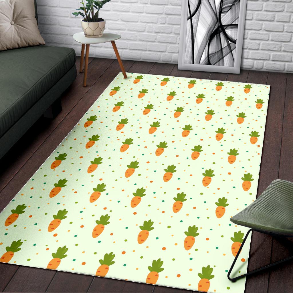 Carrot Dot Pattern Print Floor Mat-grizzshop