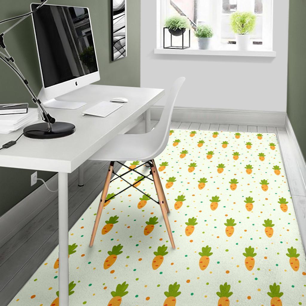 Carrot Dot Pattern Print Floor Mat-grizzshop