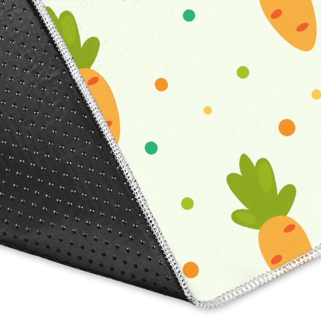 Carrot Dot Pattern Print Floor Mat-grizzshop