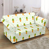 Carrot Dot Pattern Print Loveseat Cover-grizzshop