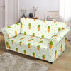 Carrot Dot Pattern Print Loveseat Cover-grizzshop