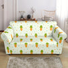 Carrot Dot Pattern Print Loveseat Cover-grizzshop